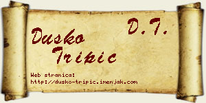 Duško Tripić vizit kartica